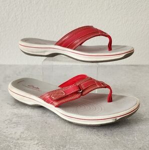 Clark's Cloudsteppers Women's Size 9 Red Sandal